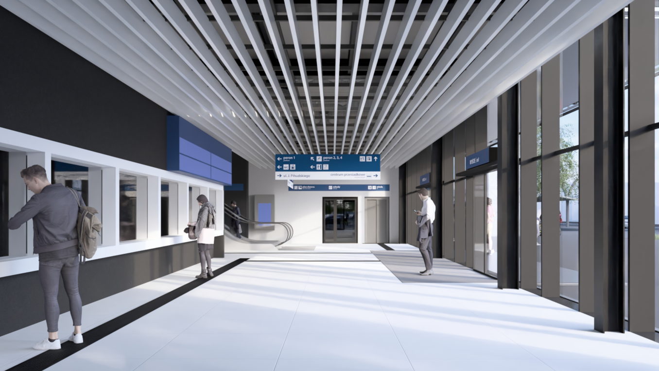 Dworzec w Częstochowie - wejście od strony wschodniej