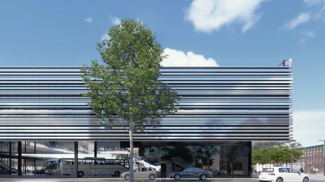 Dworzec Częstochowa autorstwa pracowni TOPROJEKT - Dworzec Autobusowy