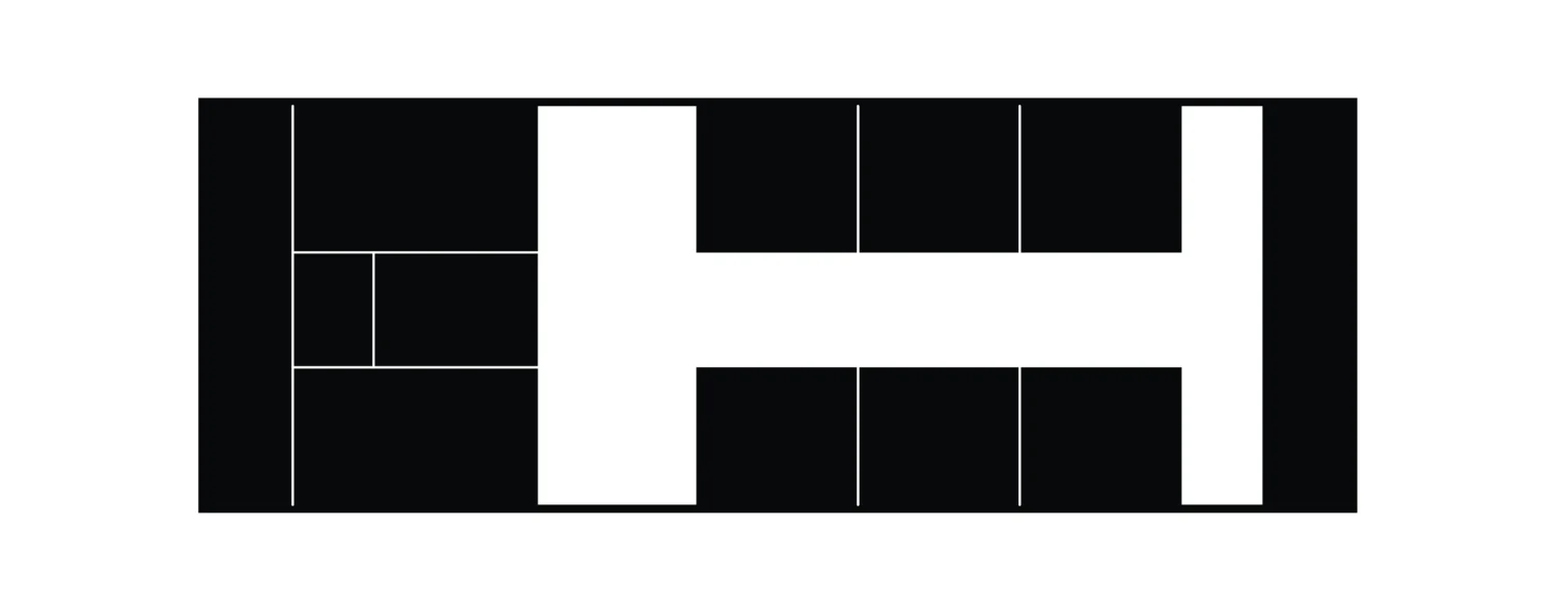 Rzut parteru Ośrodek szkoleniowy diagram podział na 8