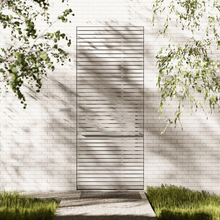 Detal drzwi do patio wejściowego