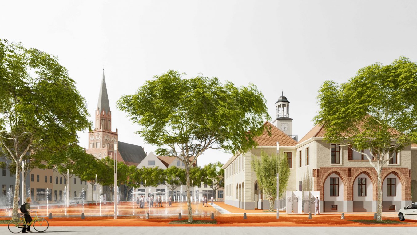 Wizualizacja koncepcji rynku w Trzebiatowie