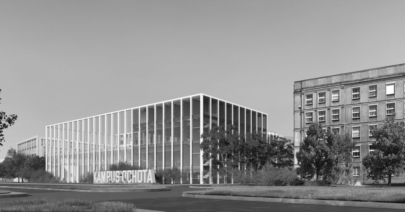 Wizualizacja koncepcyjna centrum sportowego przy ul. Banacha