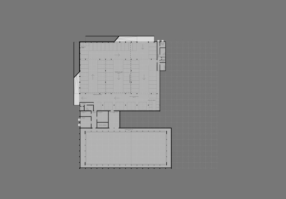 rzut parking centrum sportowego kampusu Ochota Warszawa