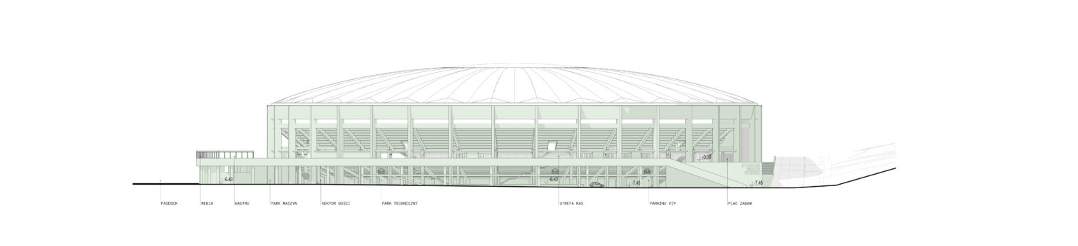 Koncepcja rozbudowy stadionu MOSIR Rybnik autorstwa TOPROJEKT