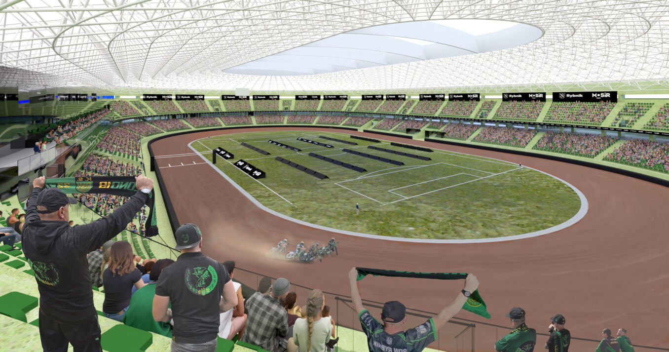 Koncepcja nowego stadionu ROW Rybnik autorstwa TOPROJEKT