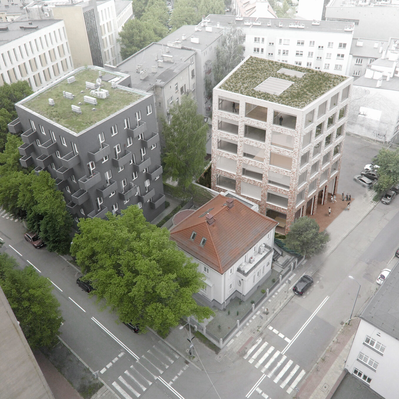 ASP widok z lotu ptaka ulica raciborska