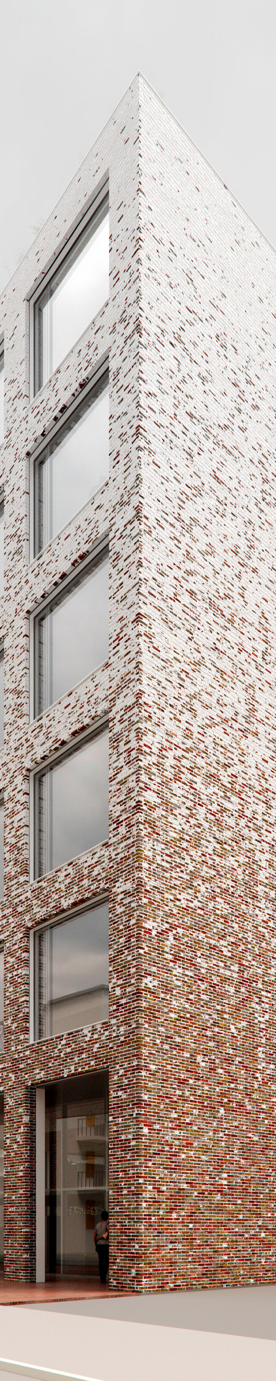 Detal narożnika budynku ASP Katowice raciborska